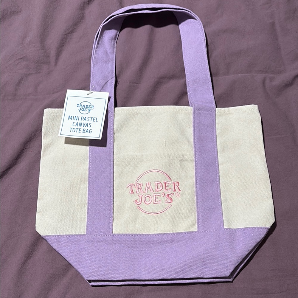 Trader Joe’s Mini Pastel Canvas Tote Bag